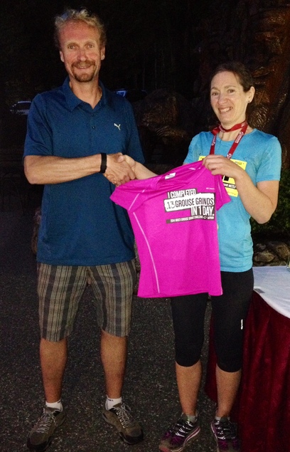 Sarah Tomlinson, top female competitor (13 strong ascents)