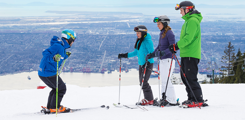 Learn to ski or snowboard this winter at Grouse Mountain.