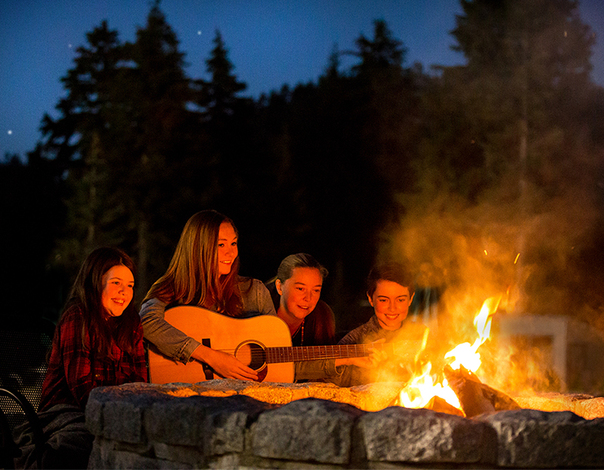 enjoy guitar music and songs every evening at Grouse Mountain