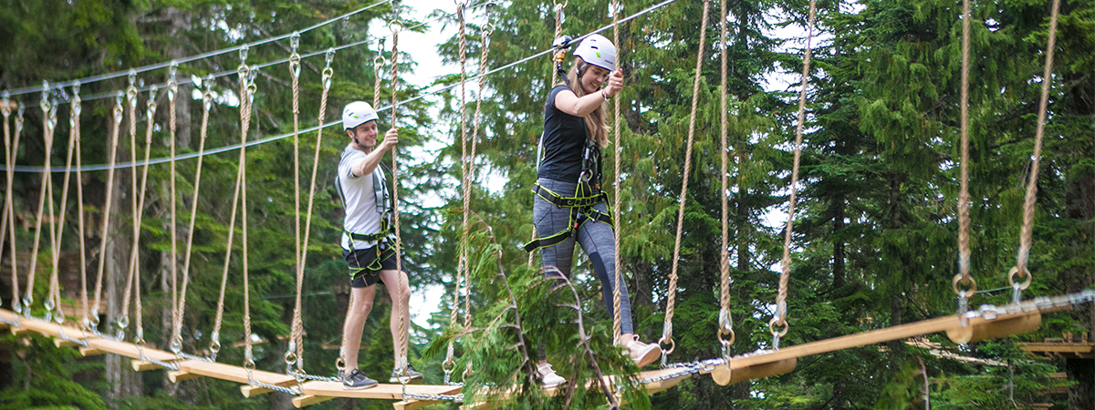 New aerial ropes course at Grouse Mountain