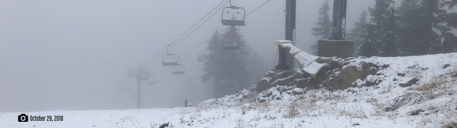 Fist sign of winter is here, snow on October 29, 2018.