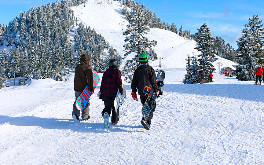 Make friends and gain skills with ski and snowboard clubs.