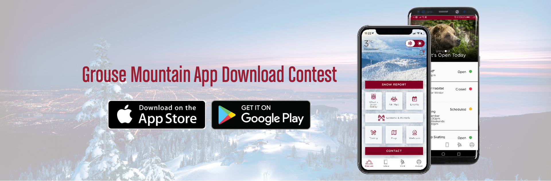 Download the new Grouse Mountain app for a chance to win an Apple Watch or Samsung Watch