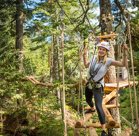 treetop aerial ropes course