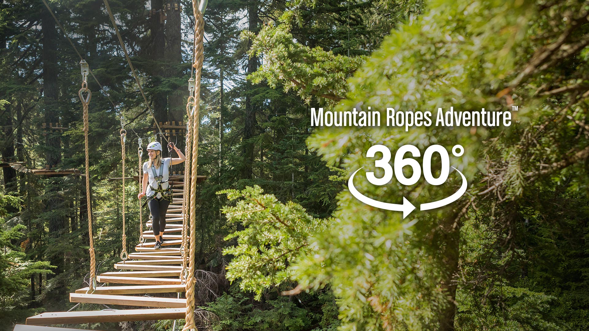 New 360° Tour of Mountain Ropes Adventure Grouse Mountain The Peak