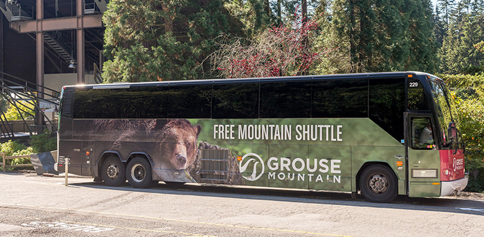 Grouse Mountain has a free summer shuttle